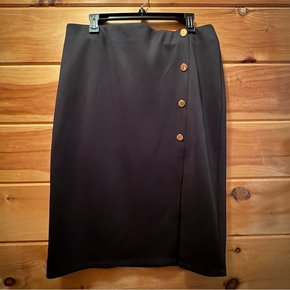 Marc New York Black Asymmetrical Pencil Skirt